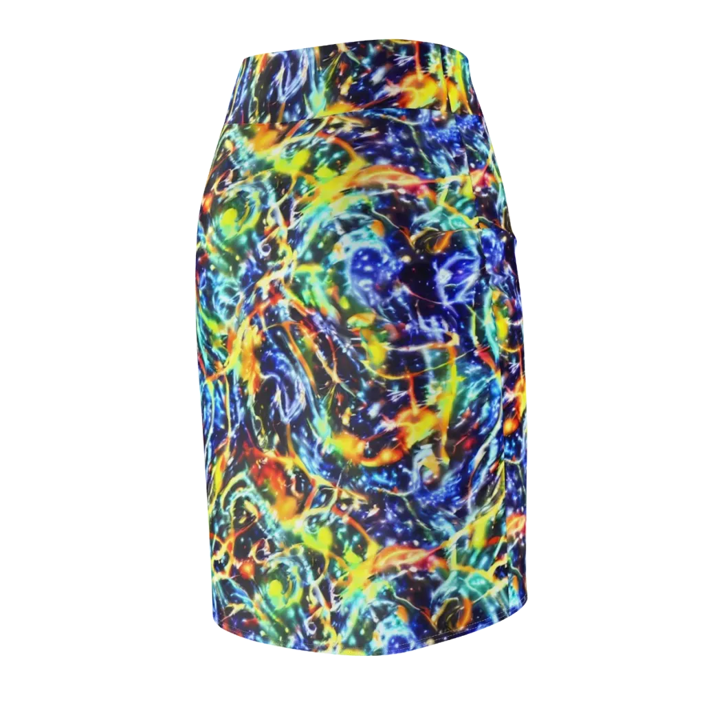 Atomic Lagoon on Pencil Skirt — Back Side