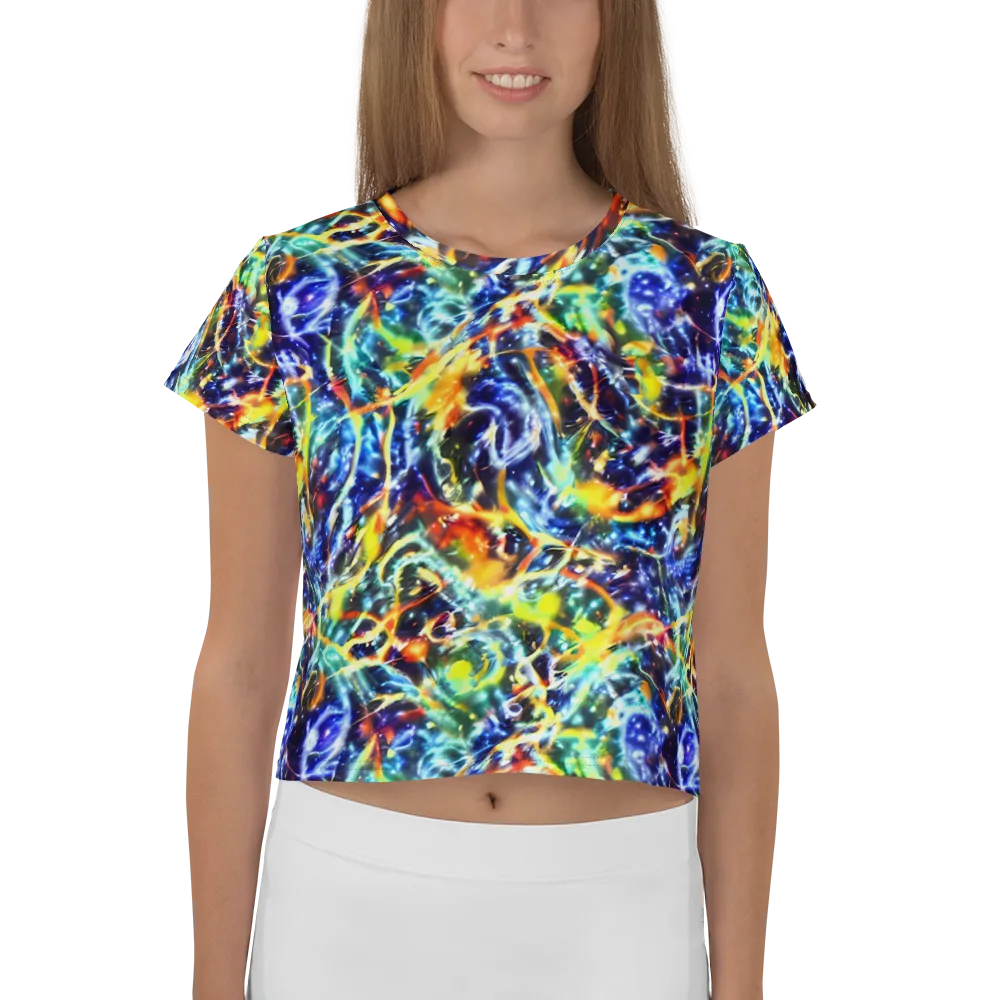 Atomic Lagoon on Crop Tee — Front