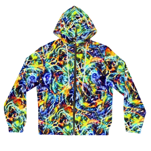 Atomic Lagoon on a Women's Full-Zip Hoodie