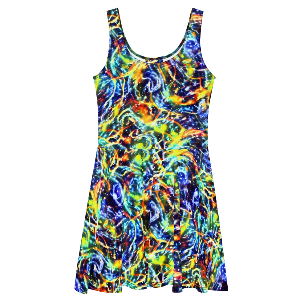 Atomic Lagoon on Skater Dress — Front