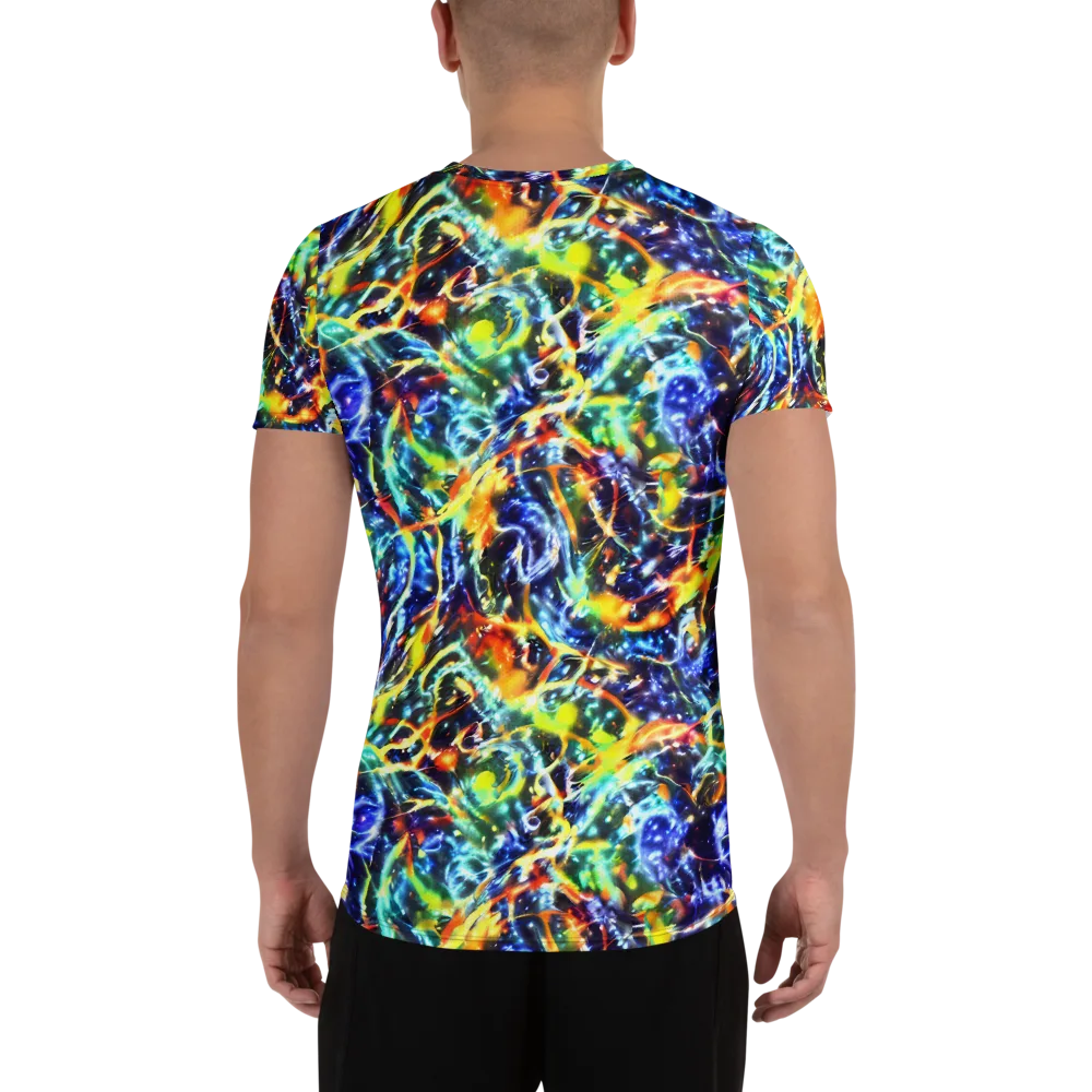 Atomic Lagoon on Men's Athletic T-Shirt — Back