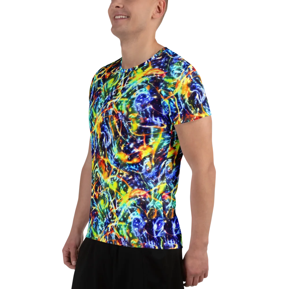 Atomic Lagoon on Men's Athletic T-Shirt — Left