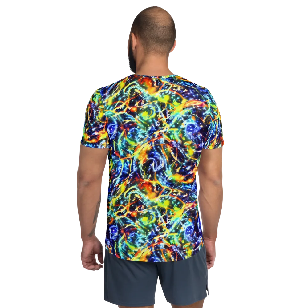 Atomic Lagoon on Men's Athletic T-Shirt — Back