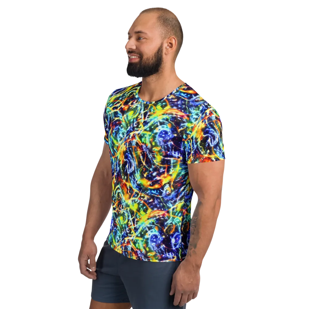 Atomic Lagoon on Men's Athletic T-Shirt — Left