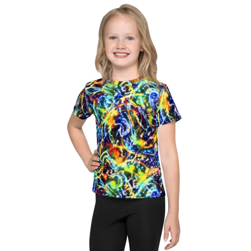Atomic Lagoon on a Kids Crew Neck T-Shirt