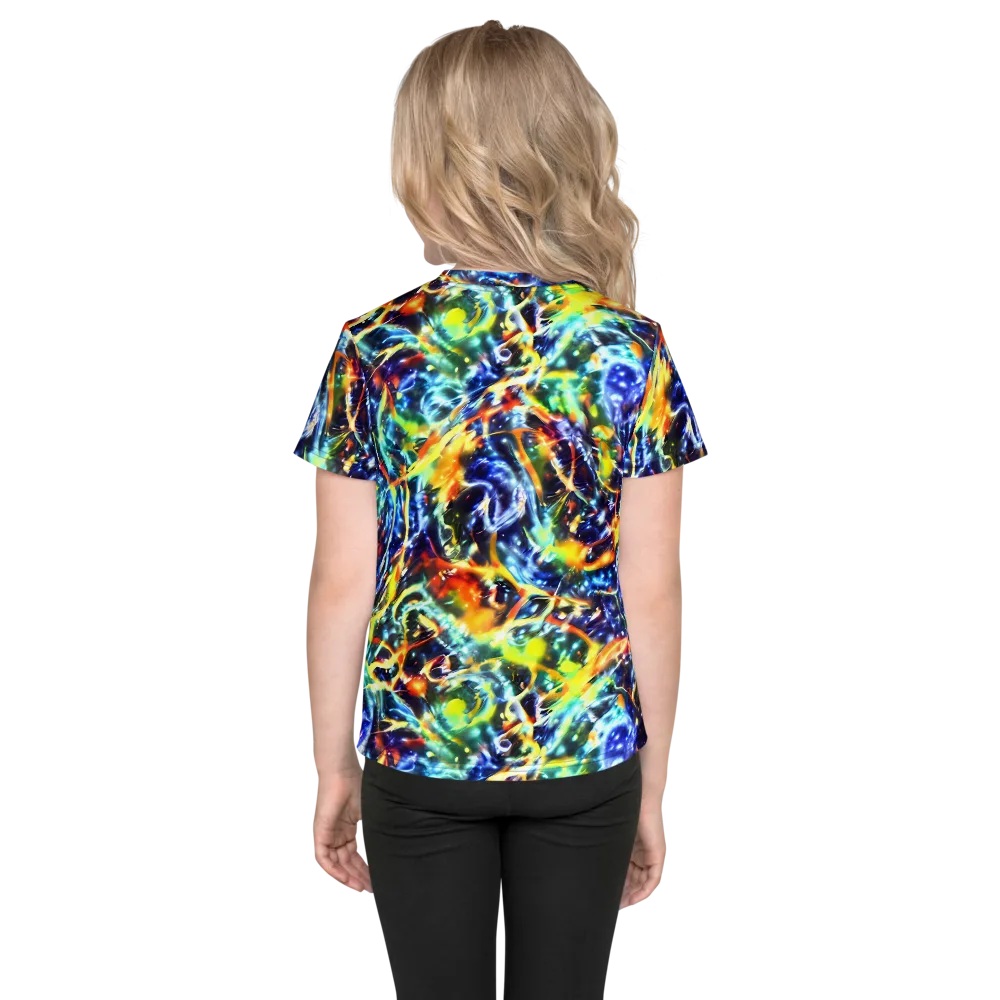 Atomic Lagoon on Kids Crew Neck T-Shirt — Back