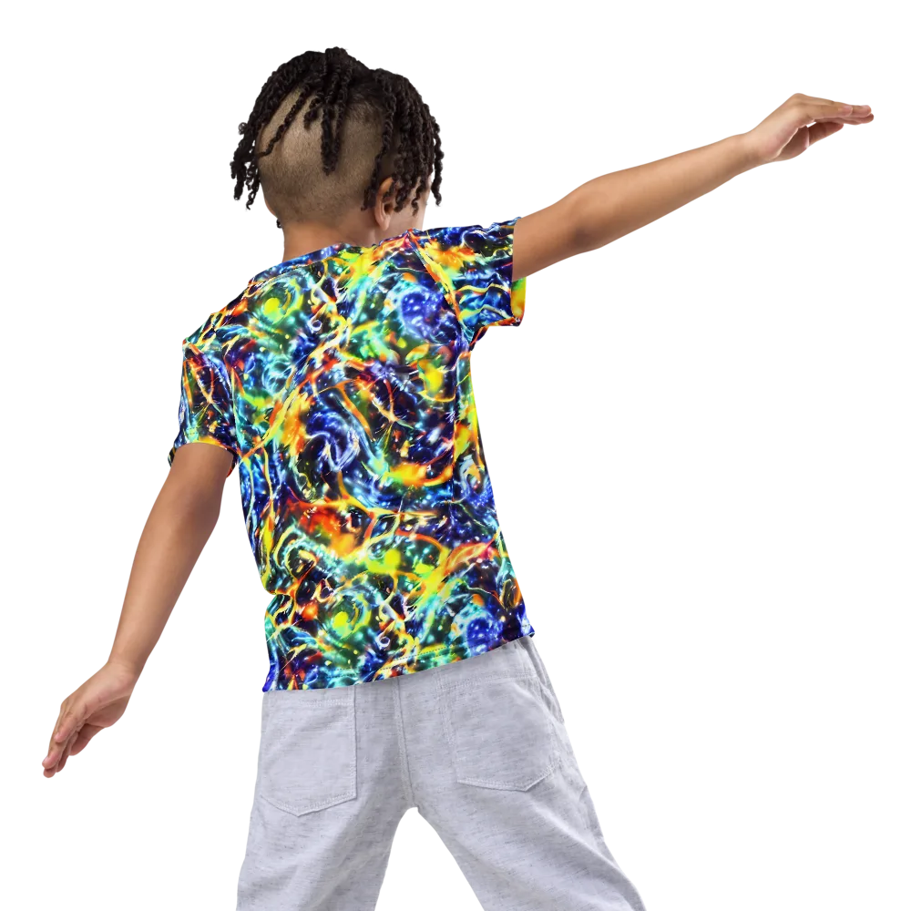 Atomic Lagoon on Kids Crew Neck T-Shirt — Back