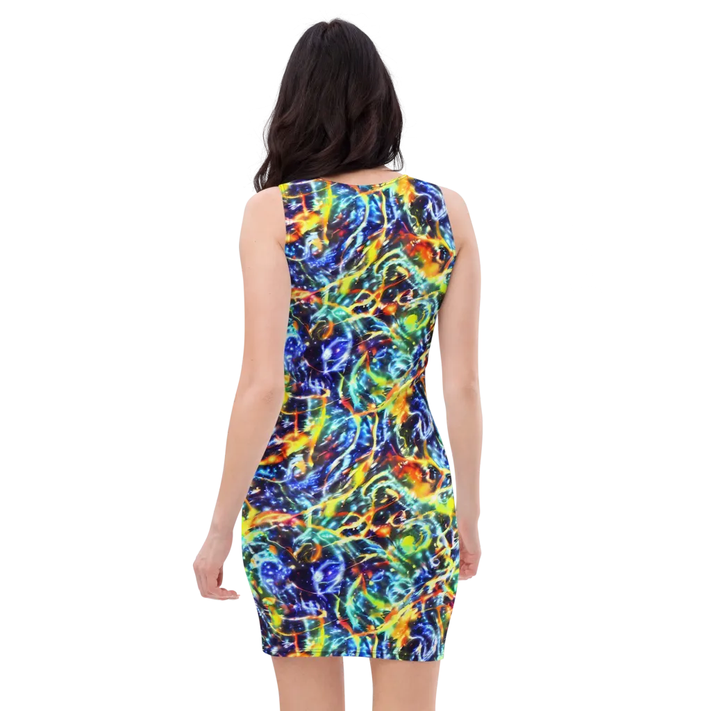 Atomic Lagoon on Bodycon Dress — Back