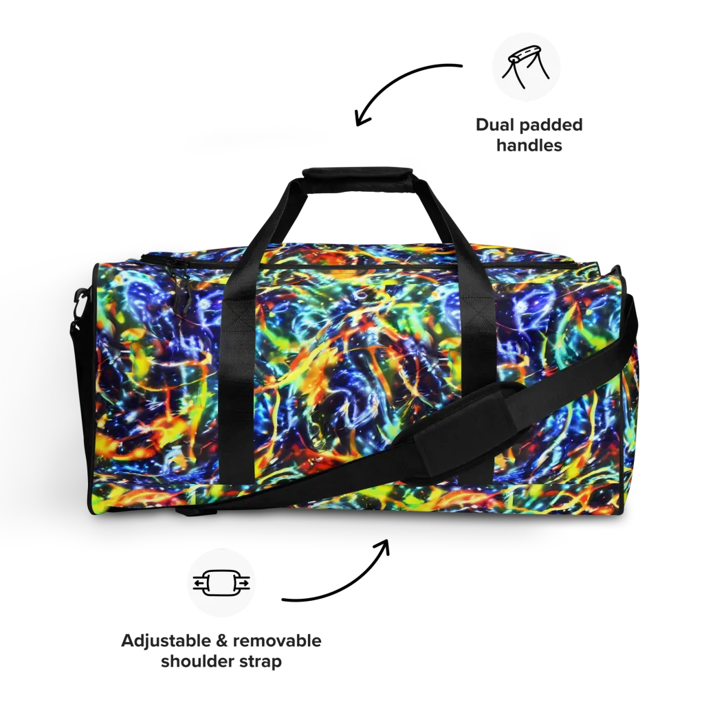 Atomic Lagoon on Duffle Bag — Front
