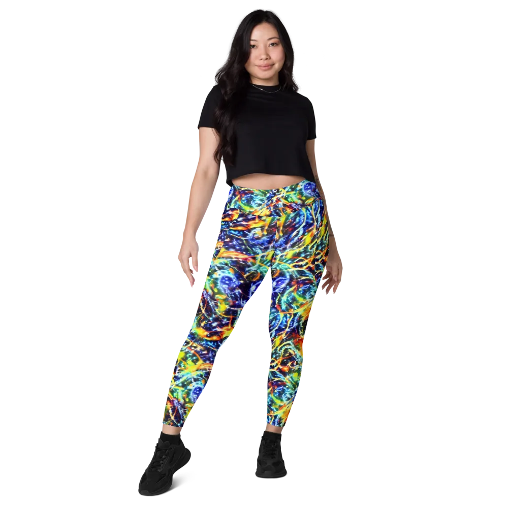 Atomic Lagoon on Leggings with Pockets — Front