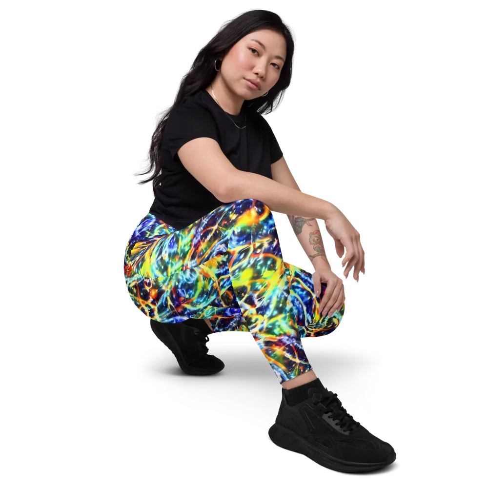 Atomic Lagoon on Leggings with Pockets — Right Front