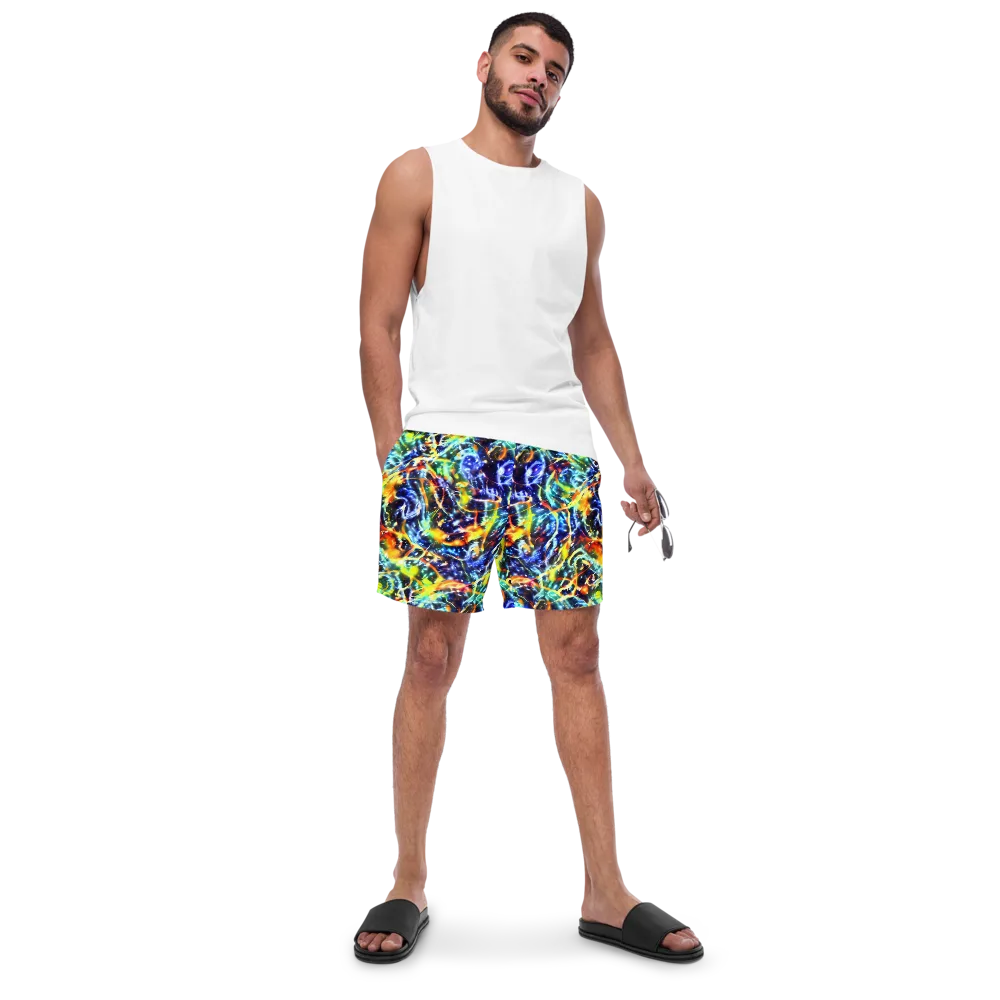 Atomic Lagoon on Swim Trunks — Front