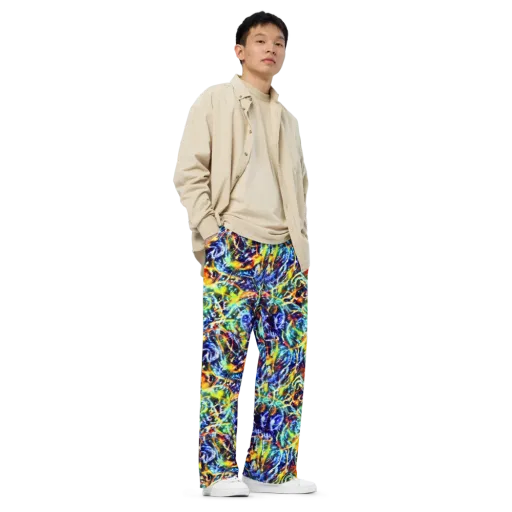 Atomic Lagoon on a Wide-Leg Pants