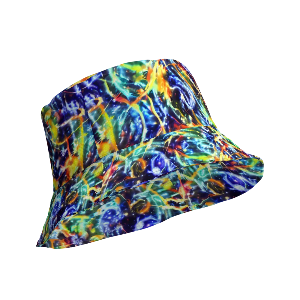 Atomic Lagoon on Reversible Bucket Hat — Product details Outside