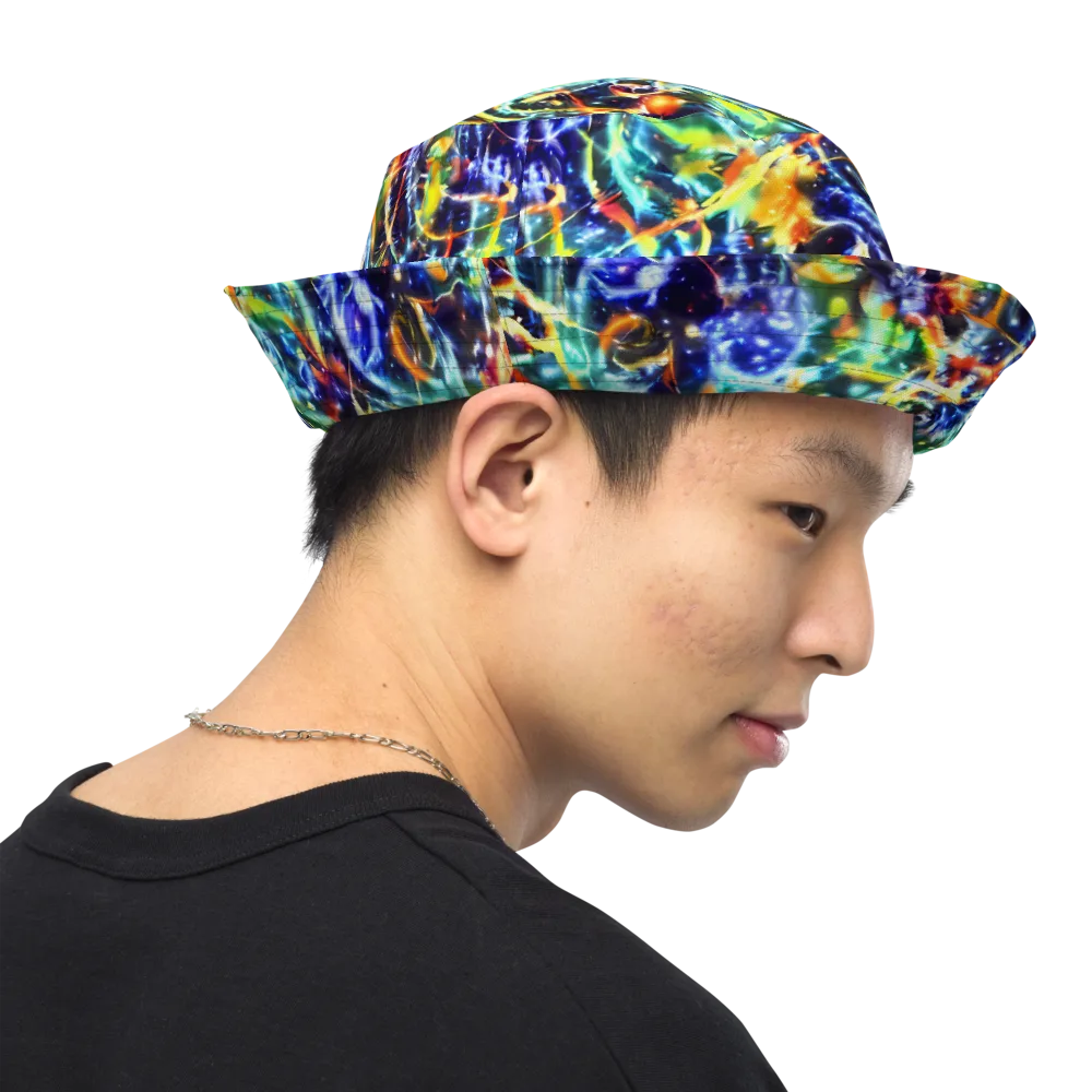 Atomic Lagoon on Reversible Bucket Hat — Right Outside