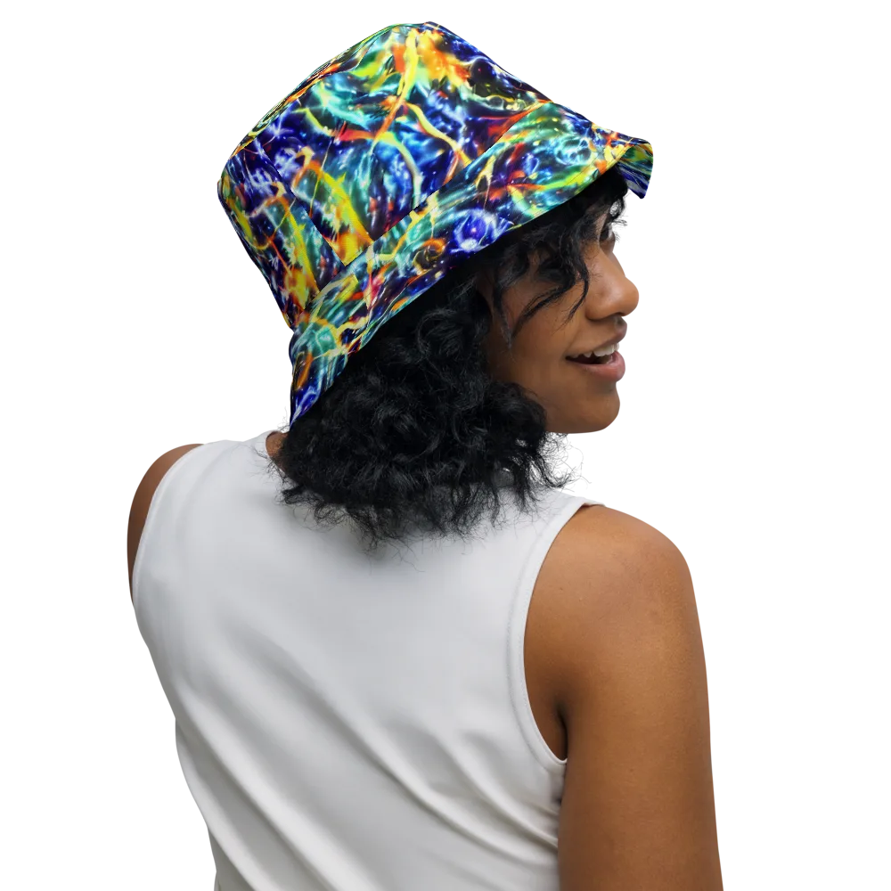 Atomic Lagoon on Reversible Bucket Hat — Right Outside