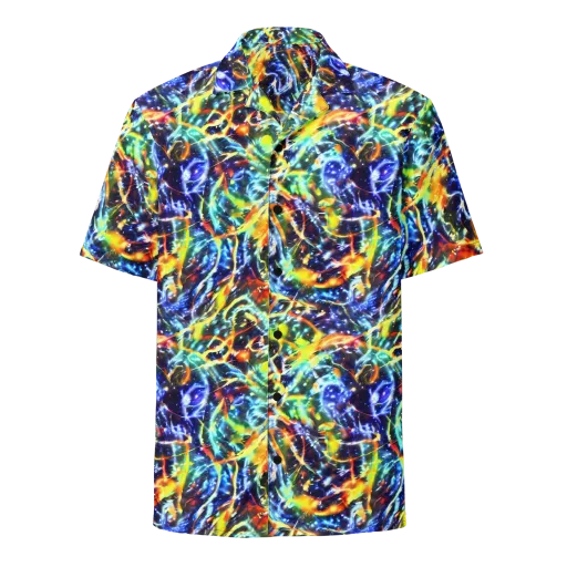 Atomic Lagoon on a Button Shirt