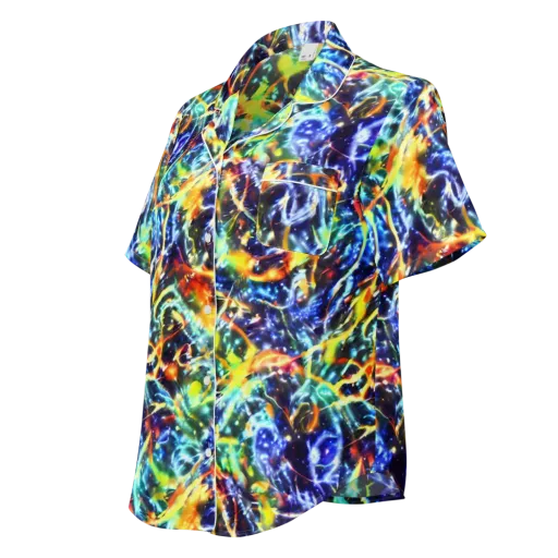 Atomic Lagoon on a Women's Short Sleeve Pajama Top