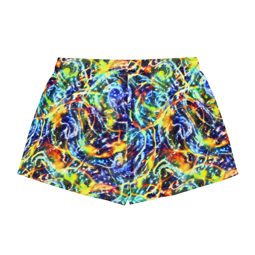 Atomic Lagoon on Women's Pajama Shorts — Back