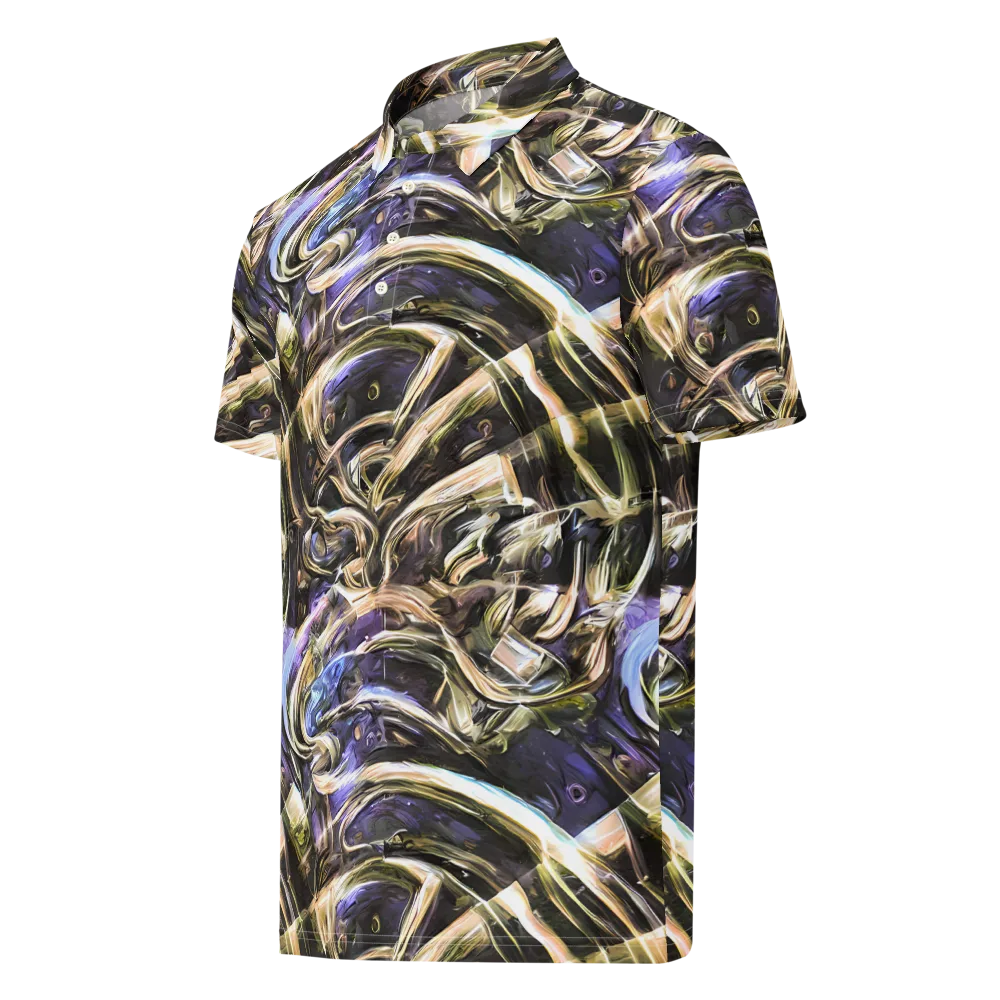 Violet Riptide on Men's Slim Fit Polo Shirt — Left Front