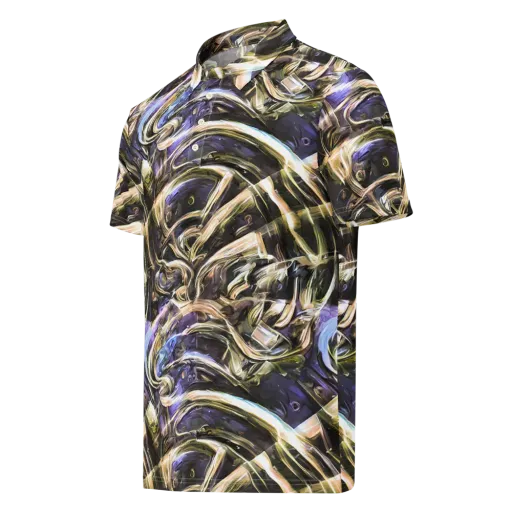 Violet Riptide on a Men's Slim Fit Polo Shirt