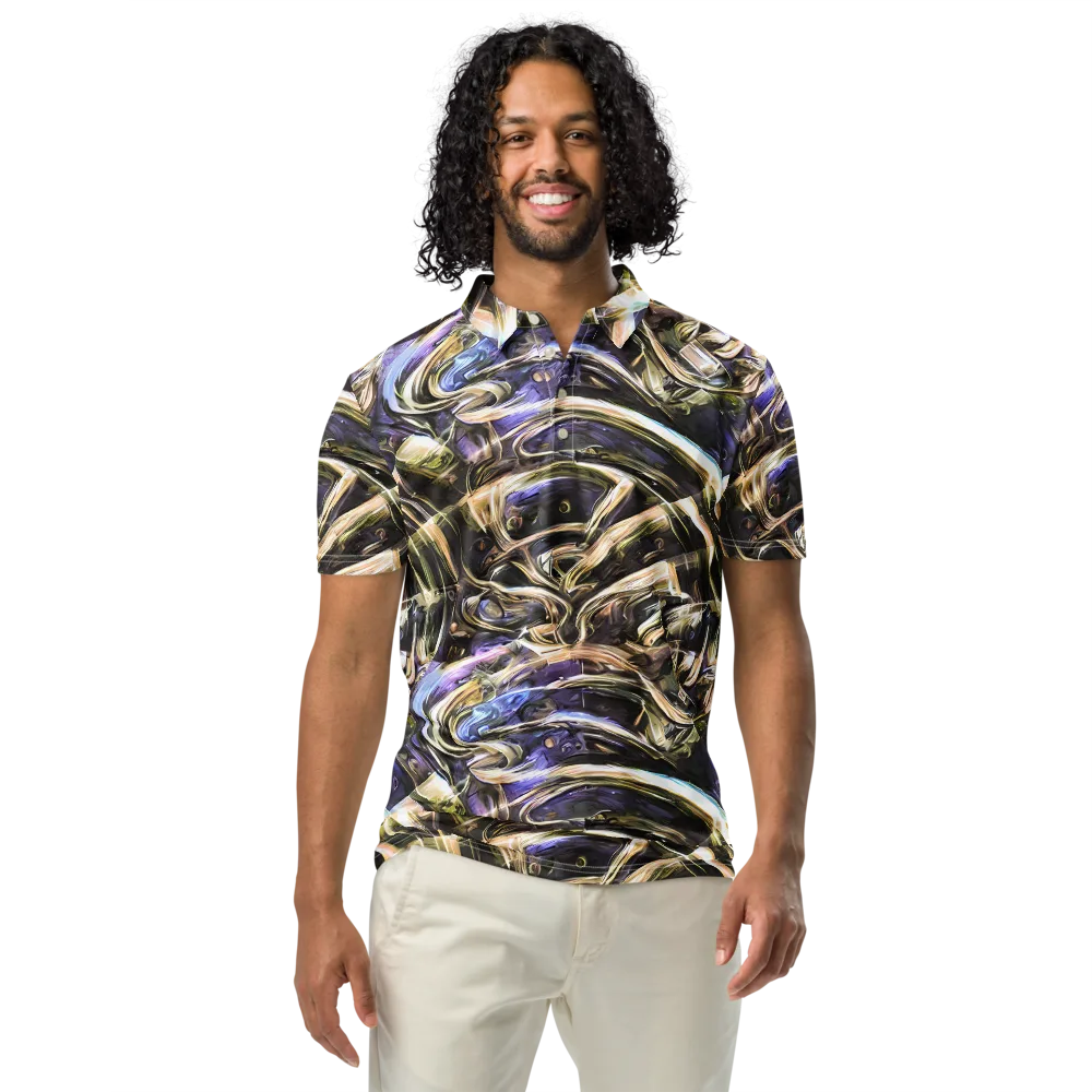 Violet Riptide on Men's Slim Fit Polo Shirt — Front