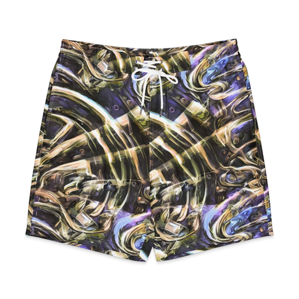 Violet Riptide on Men's Board Shorts — Front