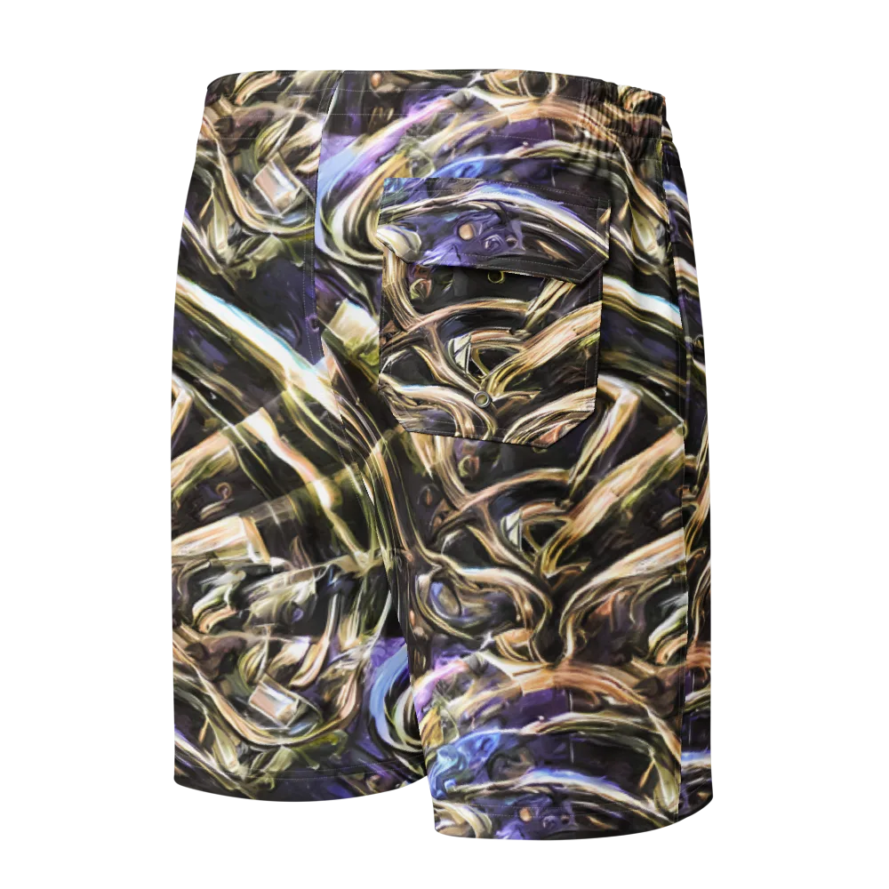Violet Riptide on Men's Board Shorts — Back