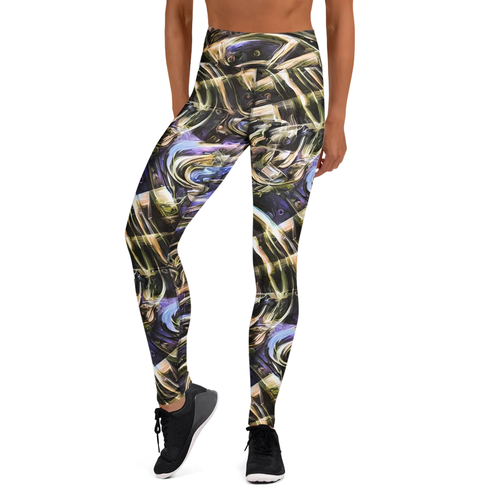 Violet Riptide on Yoga Leggings — Front
