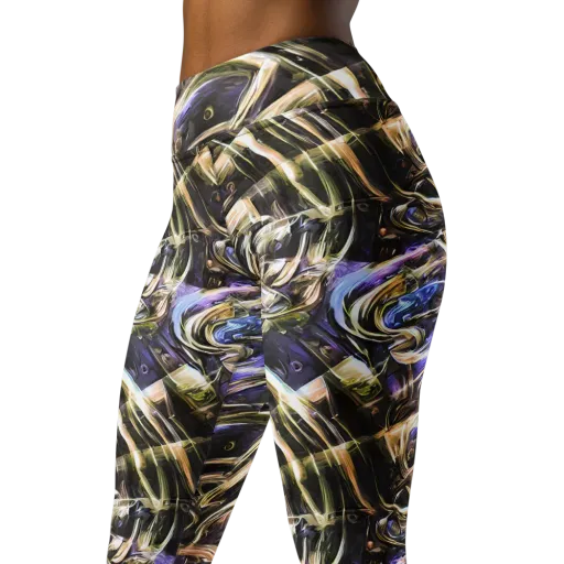 Violet Riptide on a Yoga Leggings