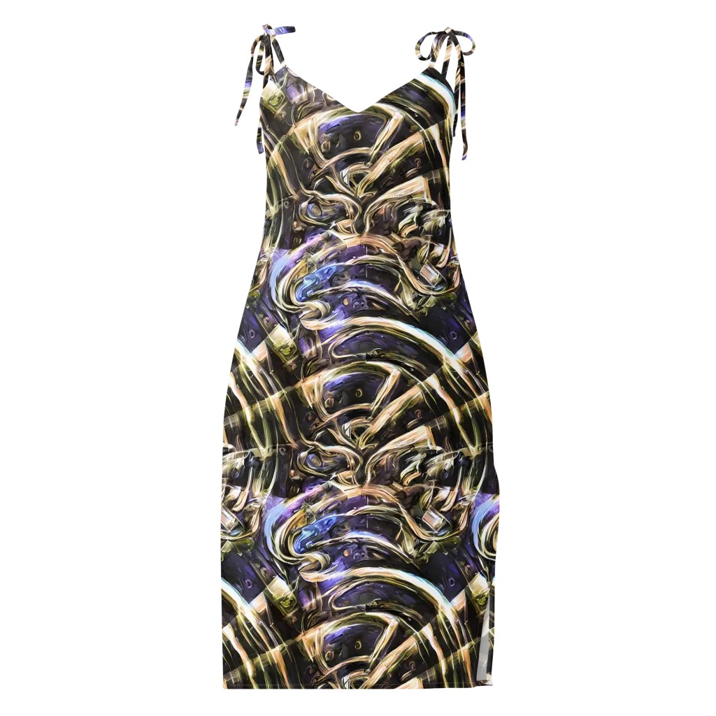 Violet Riptide on Slip Dress — Front