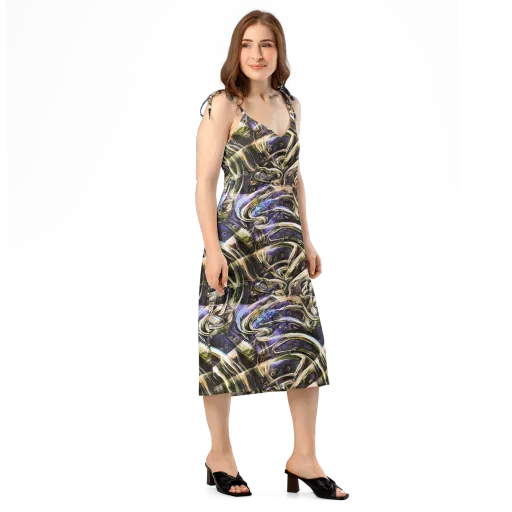 Violet Riptide on a Slip Dress