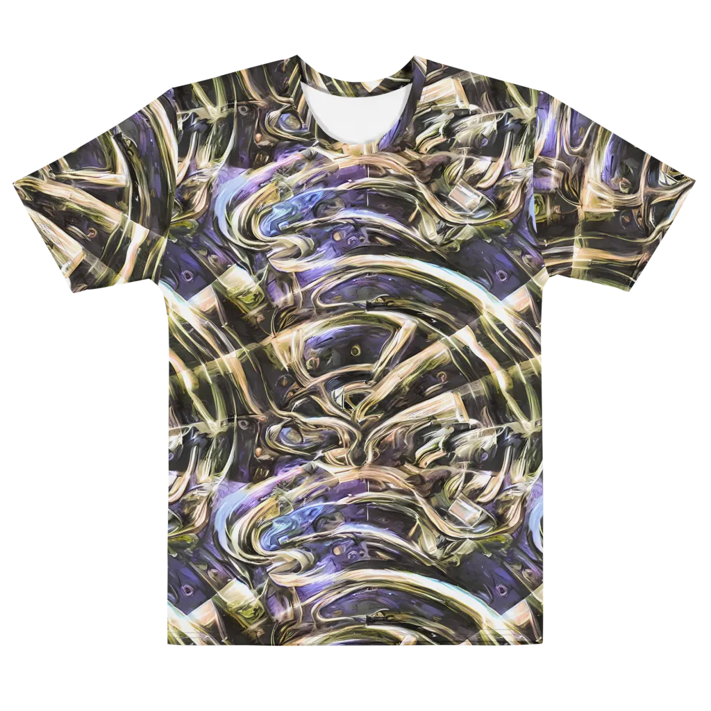 Violet Riptide on Men's Cotton Crew Neck T-Shirt — Front