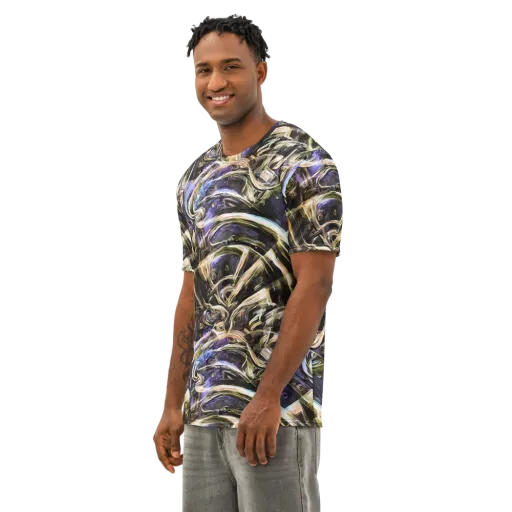 Violet Riptide on a Men's Cotton Crew Neck T-Shirt