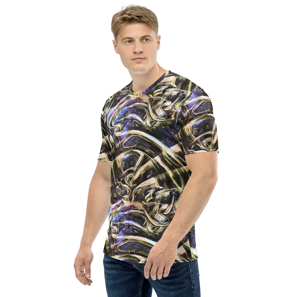 Violet Riptide on Men's Crew Neck T-Shirt — Left