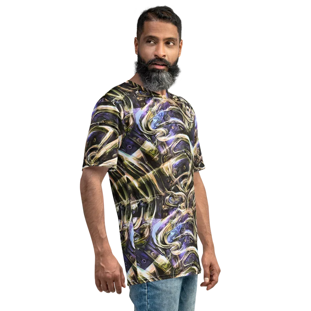Violet Riptide on Men's Crew Neck T-Shirt — Right