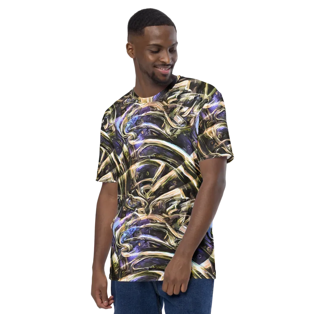 Violet Riptide on Men's Crew Neck T-Shirt — Left