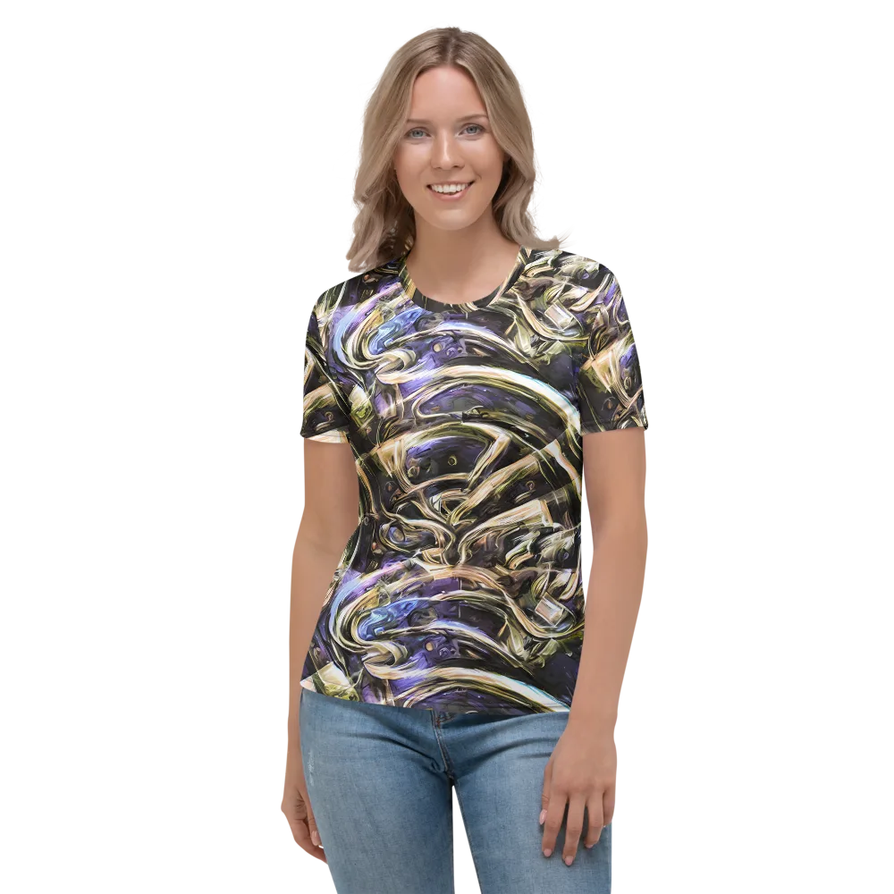 Violet Riptide on Women's Crew Neck T-Shirt — Front