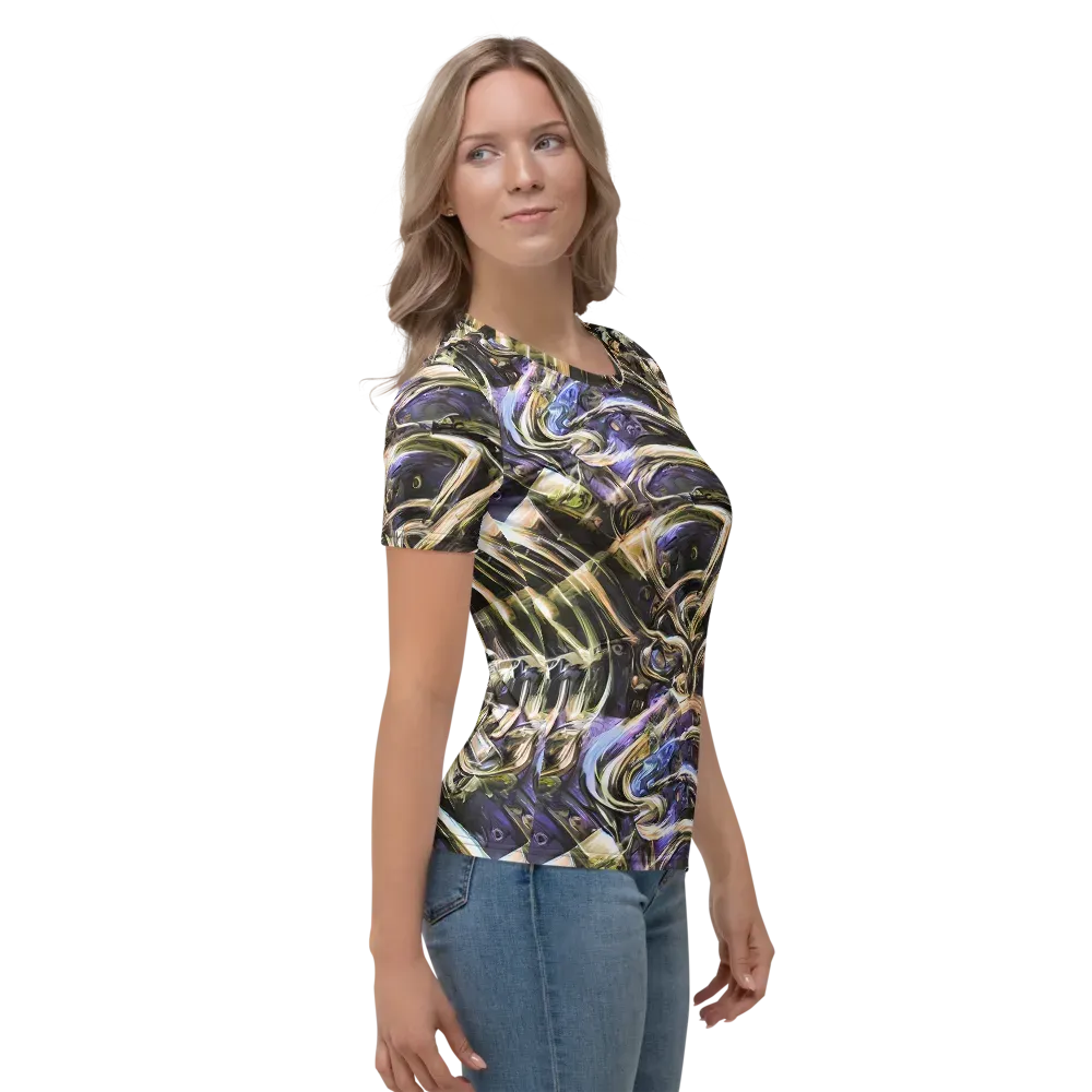 Violet Riptide on Women's Crew Neck T-Shirt — Right