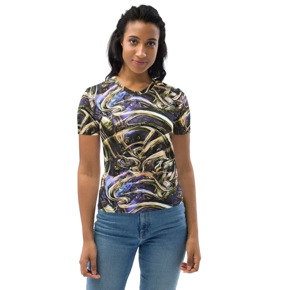 Violet Riptide on Women's Crew Neck T-Shirt — Front