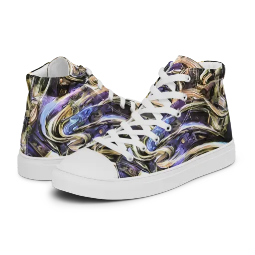 Violet Riptide on a Women's High Top Canvas Shoes
