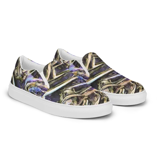 Violet Riptide on a Men's Slip-On Canvas Shoes