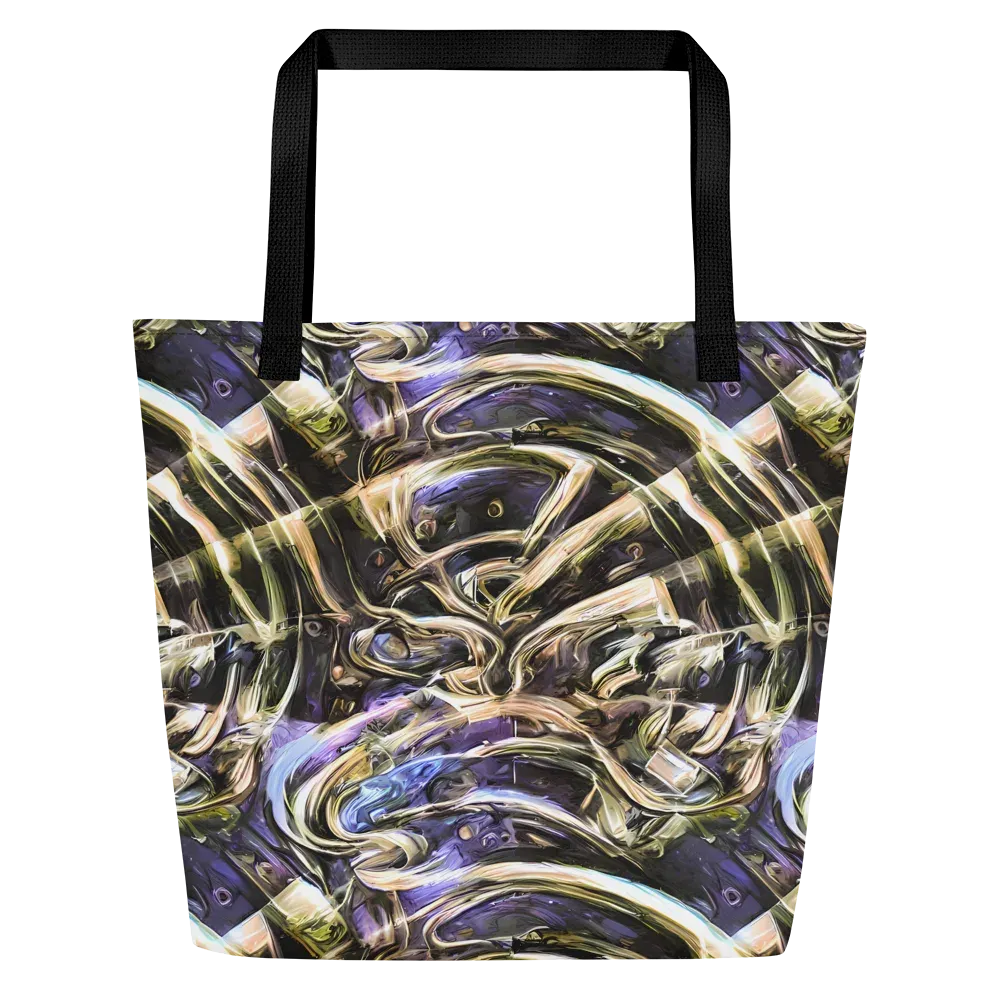 Violet Riptide on Large Tote Bag W/ Pocket — Front