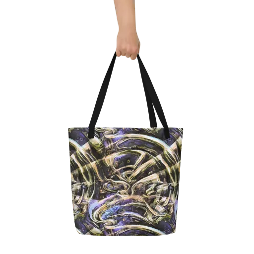 Violet Riptide on a Large Tote Bag W/ Pocket