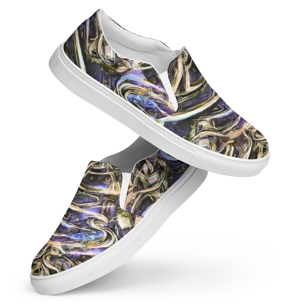 Violet Riptide on Women's Slip-On Canvas Shoes — Front