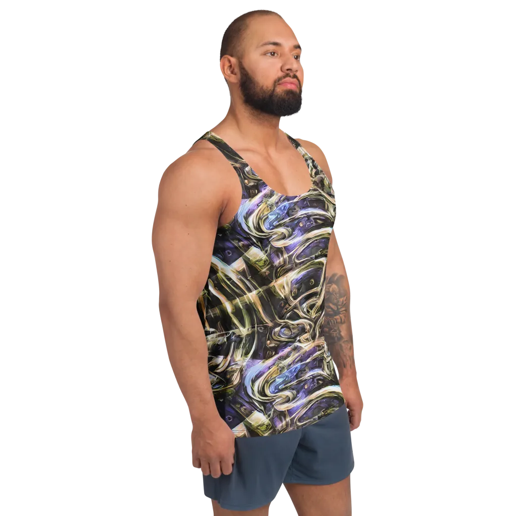 Violet Riptide on Men's Tank Top — Right Front