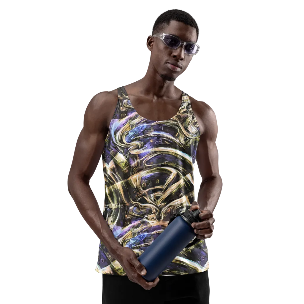Violet Riptide on Men's Tank Top — Front