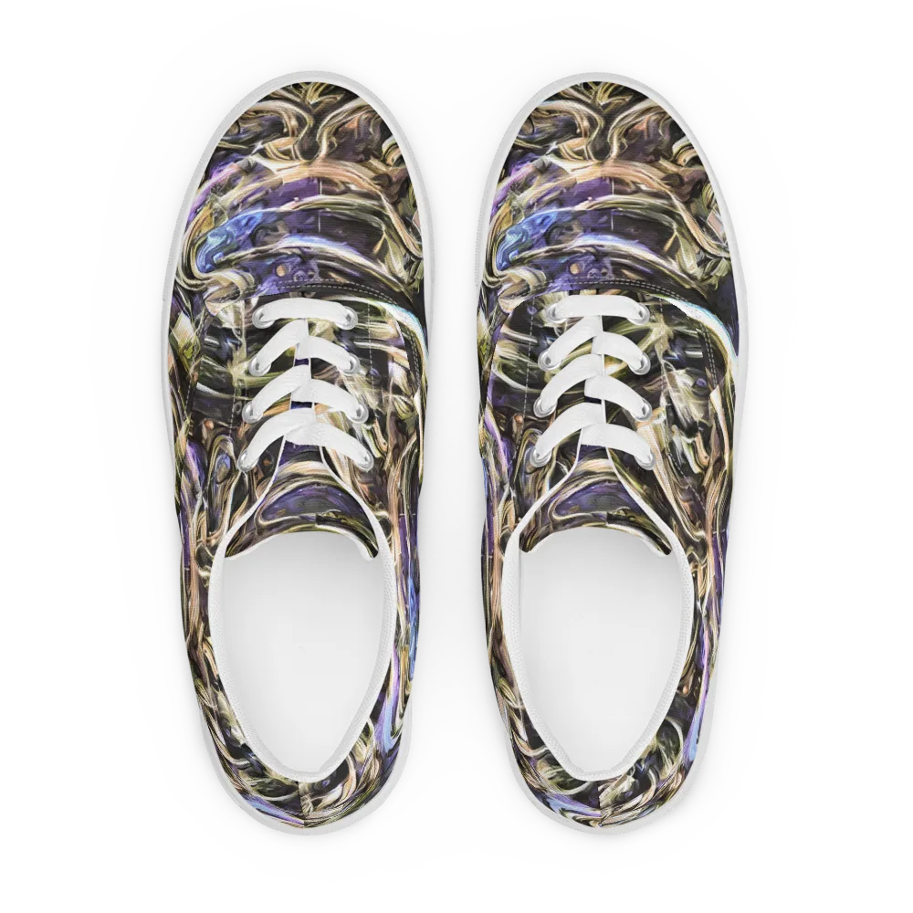 Violet Riptide on Men's Lace-Up Canvas Shoes — Front