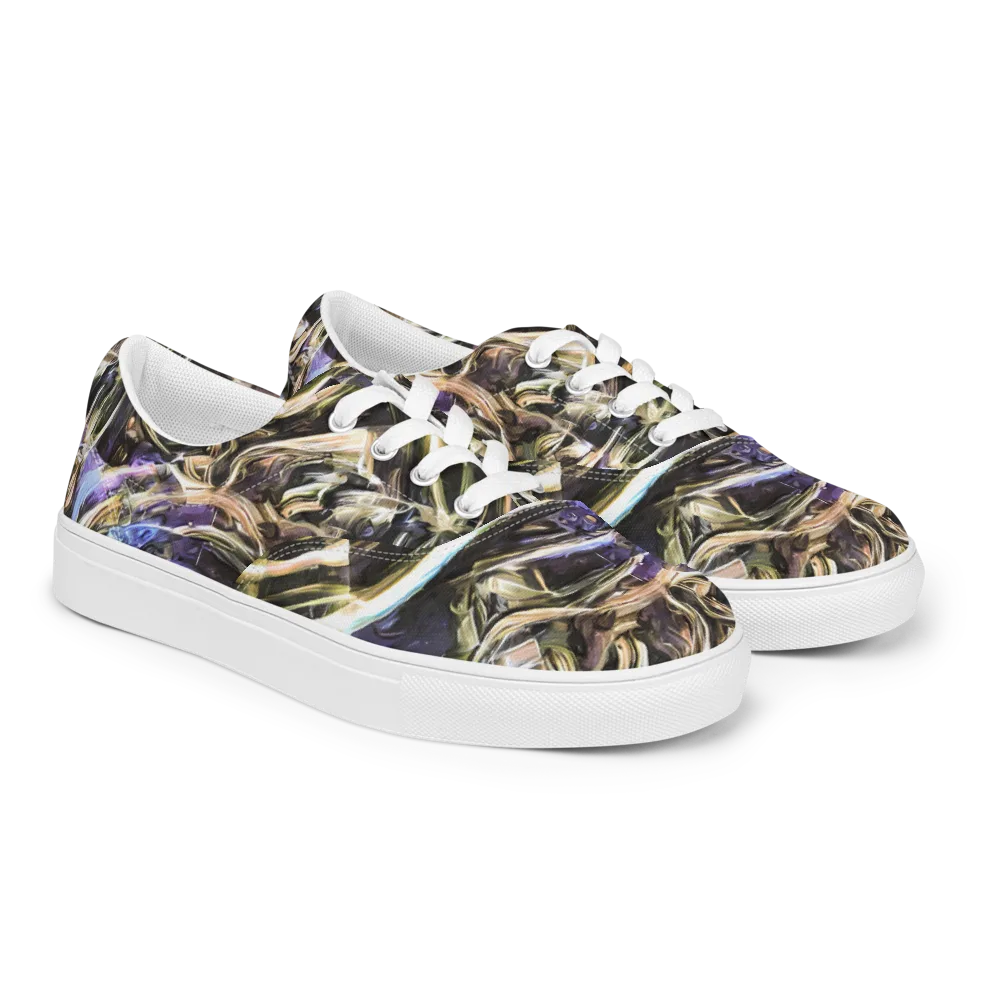 Violet Riptide on Men's Lace-Up Canvas Shoes — Right Front