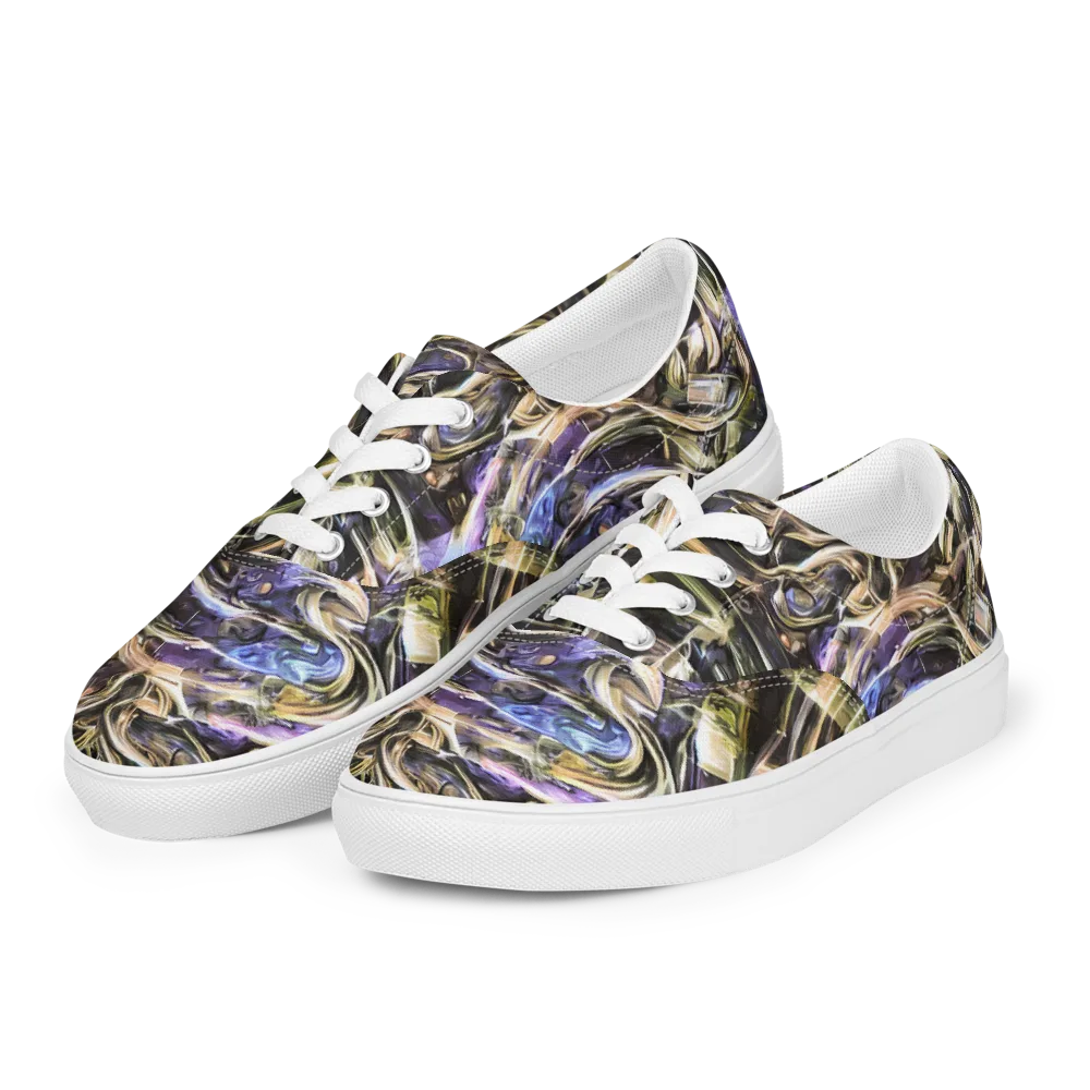 Violet Riptide on Men's Lace-Up Canvas Shoes — Left Front